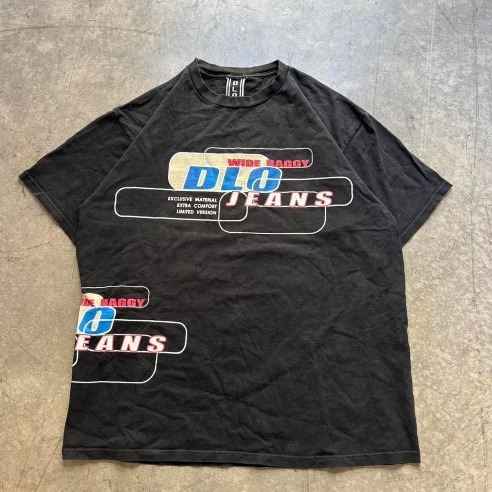 Y2k DLO Baggy Wide Leg Jeans T Shirt